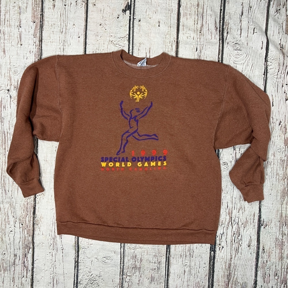 Vintage Special Olympics 1999 North Carolina Sports Crewneck Sweatshirt Mens